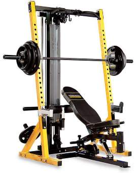 Силовая стойка и скамья под штангу Half Rack Powertec WB-HR14 Силовая стойка и скамья под штангу Half Rack Powertec WB-HR14