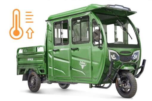 Грузовой электротрицикл Rutrike Рейс обогрев 1300 60V1200W Грузовой электротрицикл Rutrike Рейс обогрев 1300 60V1200W